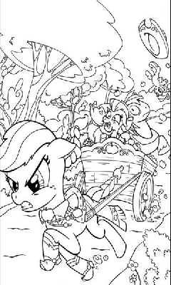 Kolorowanka pędząca AppleJack